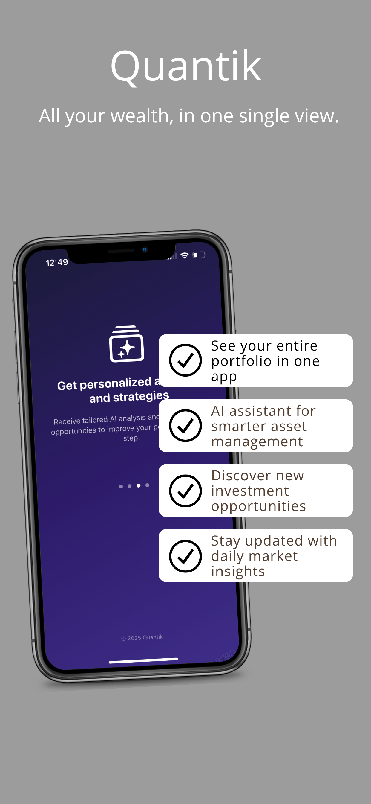 Quantik – Wealth Overview